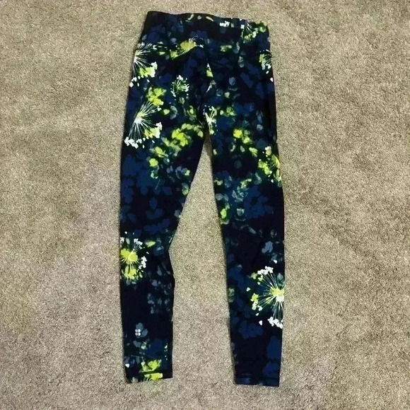 Sweaty Betty Power Full Length Workout Leggings Lime Punch Floral Print - Size S - Picture 4 of 11